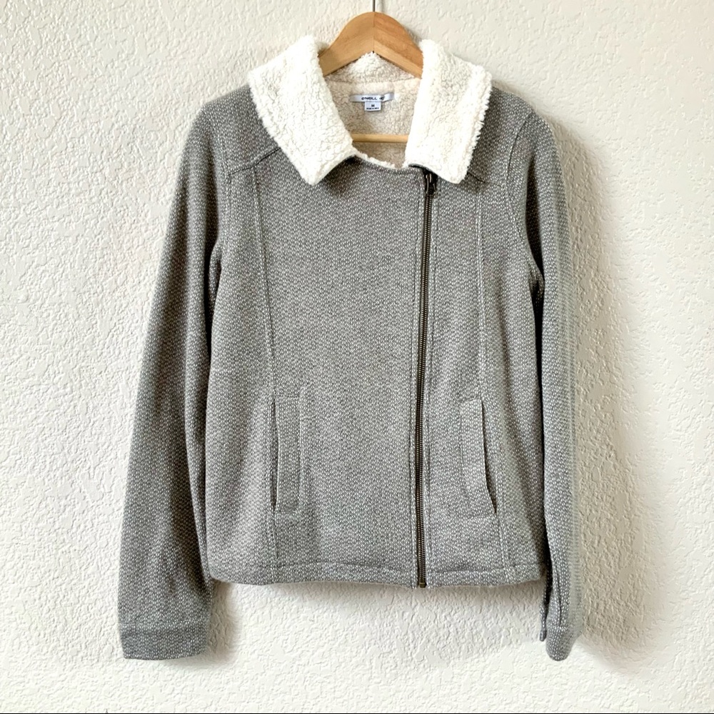 O’Neill Sweater Jacket with Sherpa Lining, Sz M